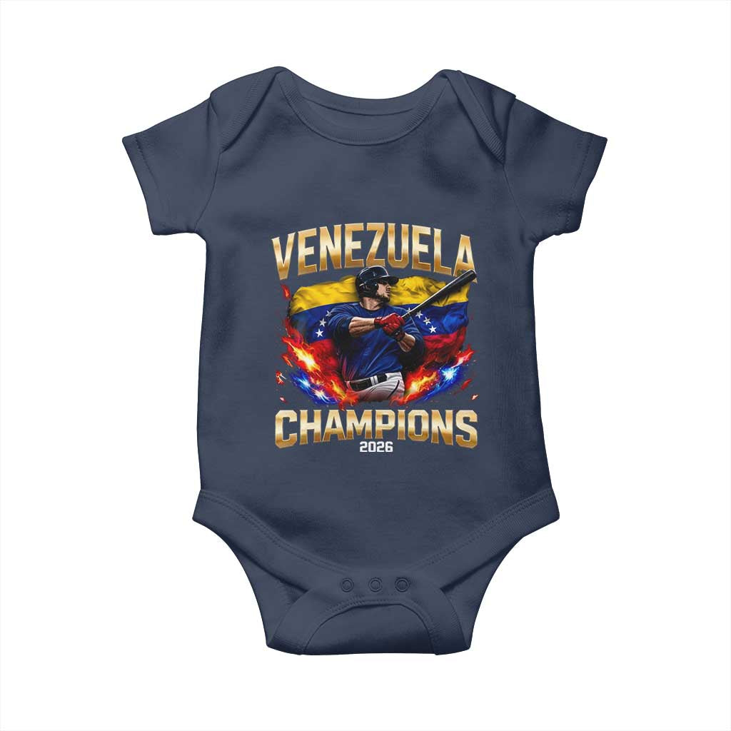 Venezuela Champions 2026 Baby Onesie Beisbol Venezuelan Pride Flag Baseball Fans