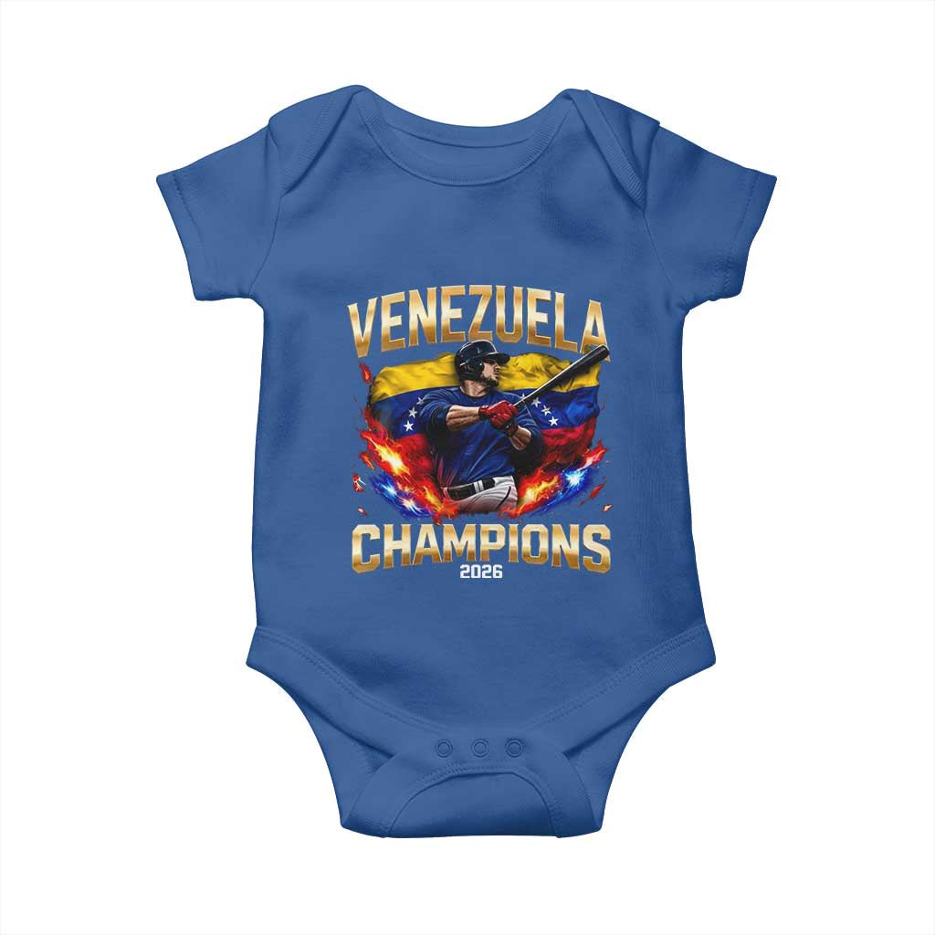 Venezuela Champions 2026 Baby Onesie Beisbol Venezuelan Pride Flag Baseball Fans