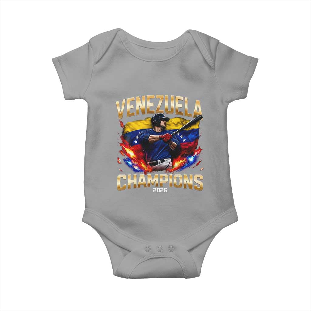 Venezuela Champions 2026 Baby Onesie Beisbol Venezuelan Pride Flag Baseball Fans