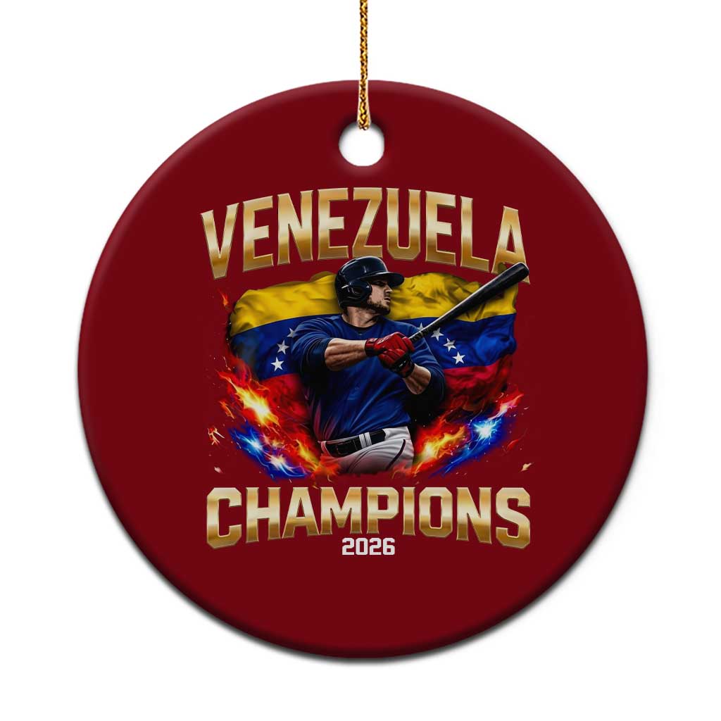 Venezuela Champions 2026 Ceramic Ornament Beisbol Venezuelan Pride Flag Baseball Fans