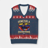 Venezuela Champions 2026 V-Neck Knit Sweater Vest Beisbol Venezuelan Pride Flag Baseball Fans