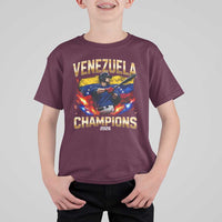 Venezuela Champions 2026 T Shirt For Kid Beisbol Venezuelan Pride Flag Baseball Fans