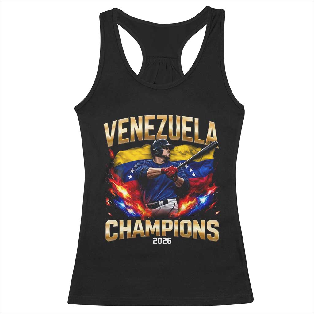 Venezuela Champions 2026 Racerback Tank Top Beisbol Venezuelan Pride Flag Baseball Fans