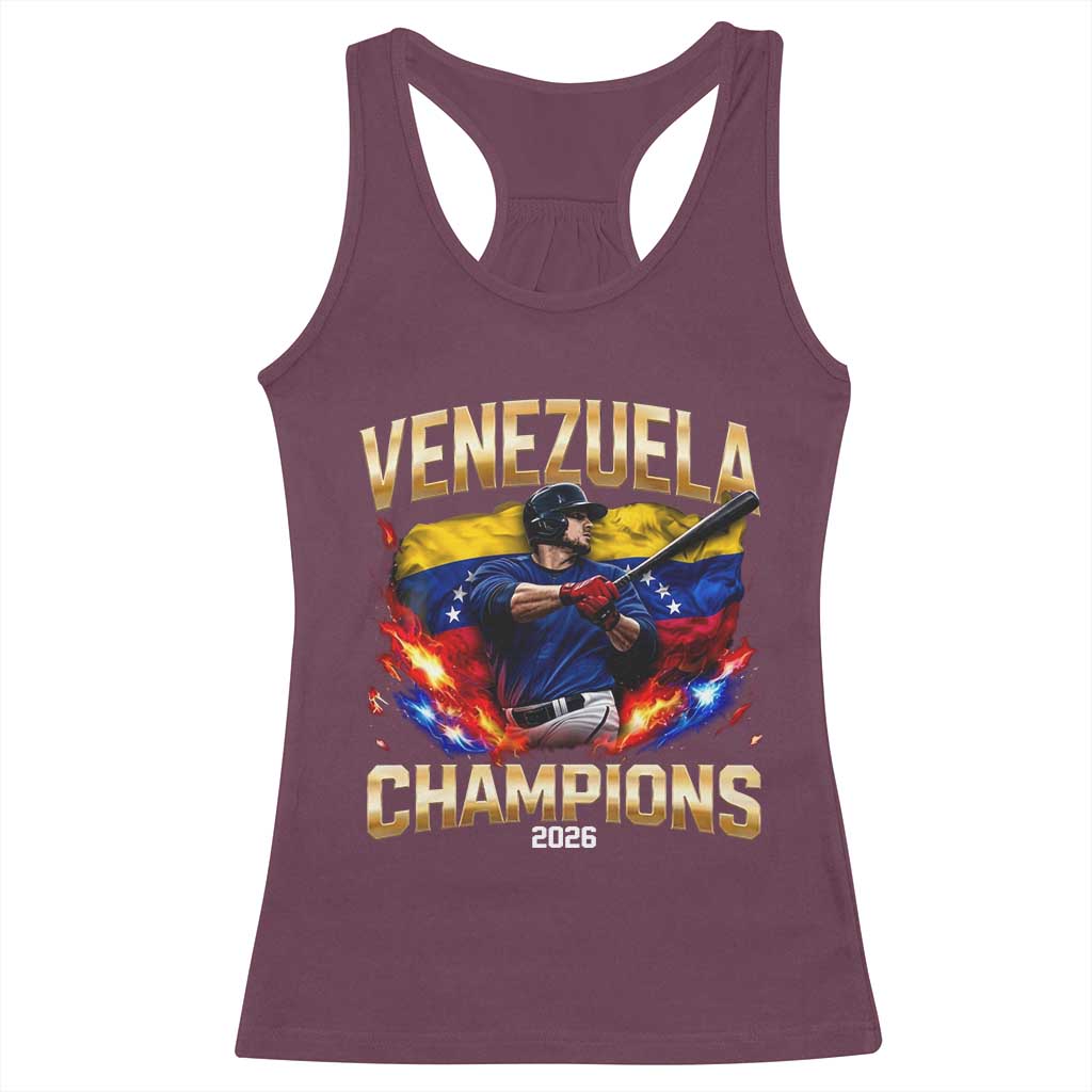 Venezuela Champions 2026 Racerback Tank Top Beisbol Venezuelan Pride Flag Baseball Fans