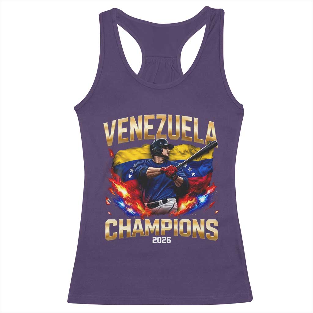 Venezuela Champions 2026 Racerback Tank Top Beisbol Venezuelan Pride Flag Baseball Fans