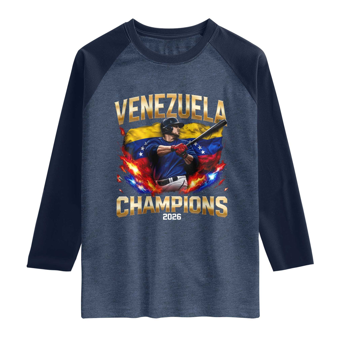 Venezuela Champions 2026 Raglan Shirt Beisbol Venezuelan Pride Flag Baseball Fans