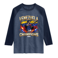 Venezuela Champions 2026 Raglan Shirt Beisbol Venezuelan Pride Flag Baseball Fans