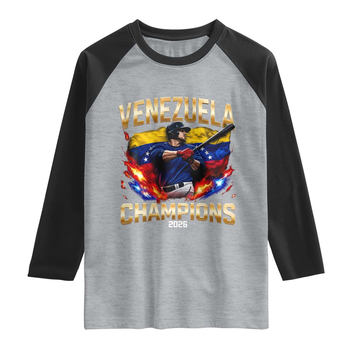 Venezuela Champions 2026 Raglan Shirt Beisbol Venezuelan Pride Flag Baseball Fans