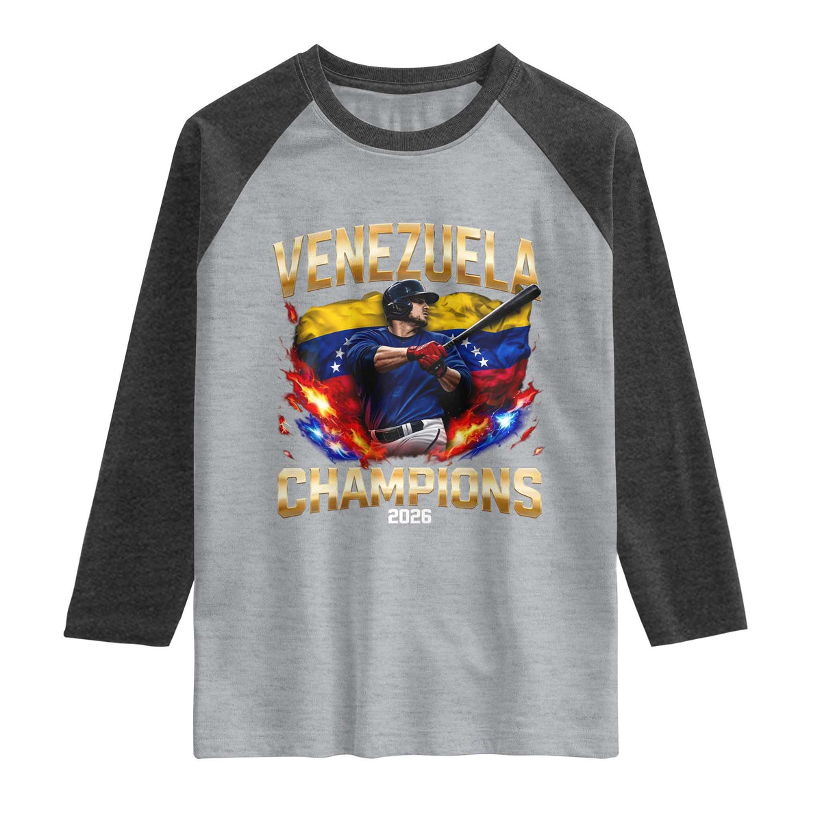 Venezuela Champions 2026 Raglan Shirt Beisbol Venezuelan Pride Flag Baseball Fans