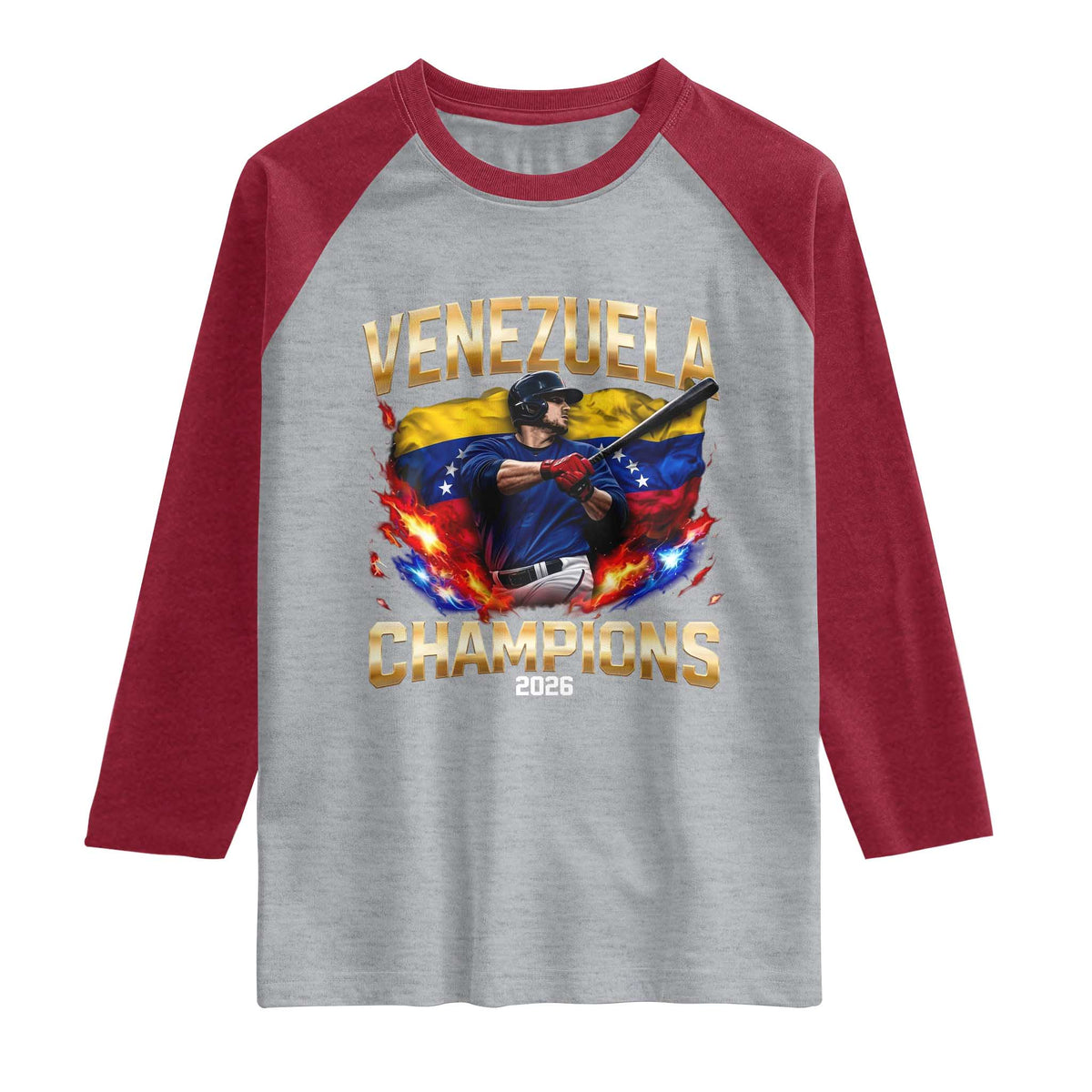 Venezuela Champions 2026 Raglan Shirt Beisbol Venezuelan Pride Flag Baseball Fans