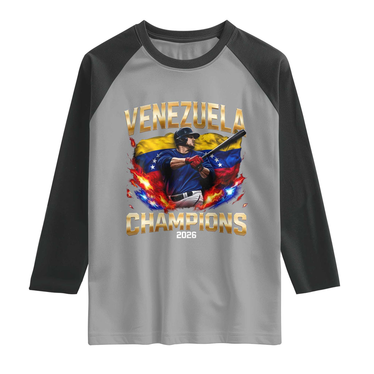 Venezuela Champions 2026 Raglan Shirt Beisbol Venezuelan Pride Flag Baseball Fans