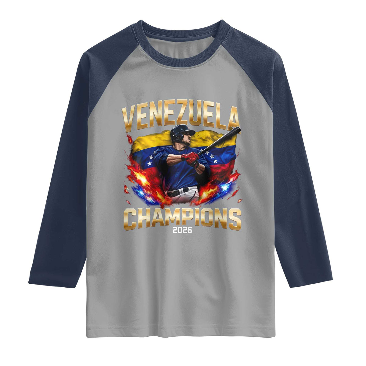 Venezuela Champions 2026 Raglan Shirt Beisbol Venezuelan Pride Flag Baseball Fans