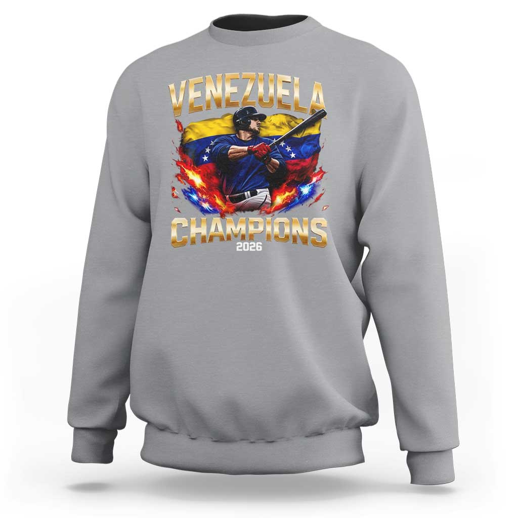 Venezuela Champions 2026 Sweatshirt Beisbol Venezuelan Pride Flag Baseball Fans