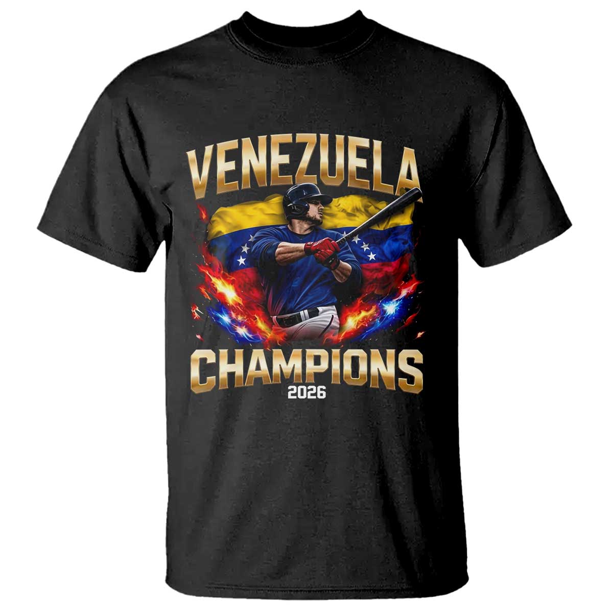 Venezuela Champions 2026 T Shirt Beisbol Venezuelan Pride Flag Baseball Fans