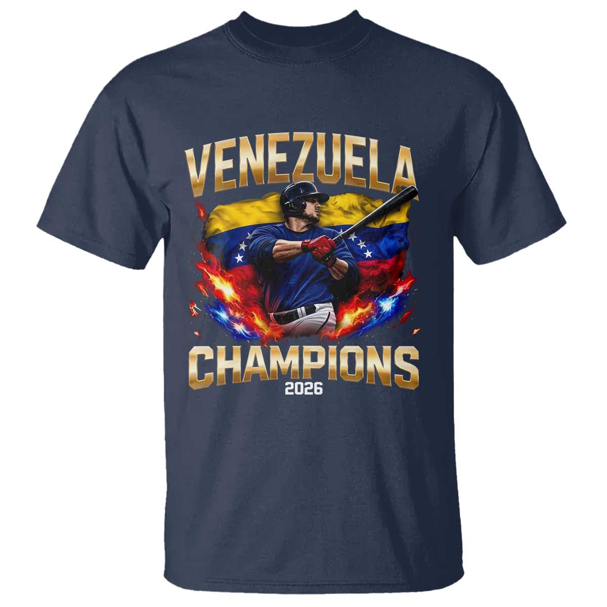 Venezuela Champions 2026 T Shirt Beisbol Venezuelan Pride Flag Baseball Fans