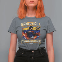 Venezuela Champions 2026 T Shirt For Women Beisbol Venezuelan Pride Flag Baseball Fans