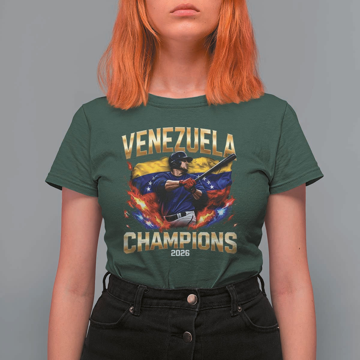 Venezuela Champions 2026 T Shirt For Women Beisbol Venezuelan Pride Flag Baseball Fans