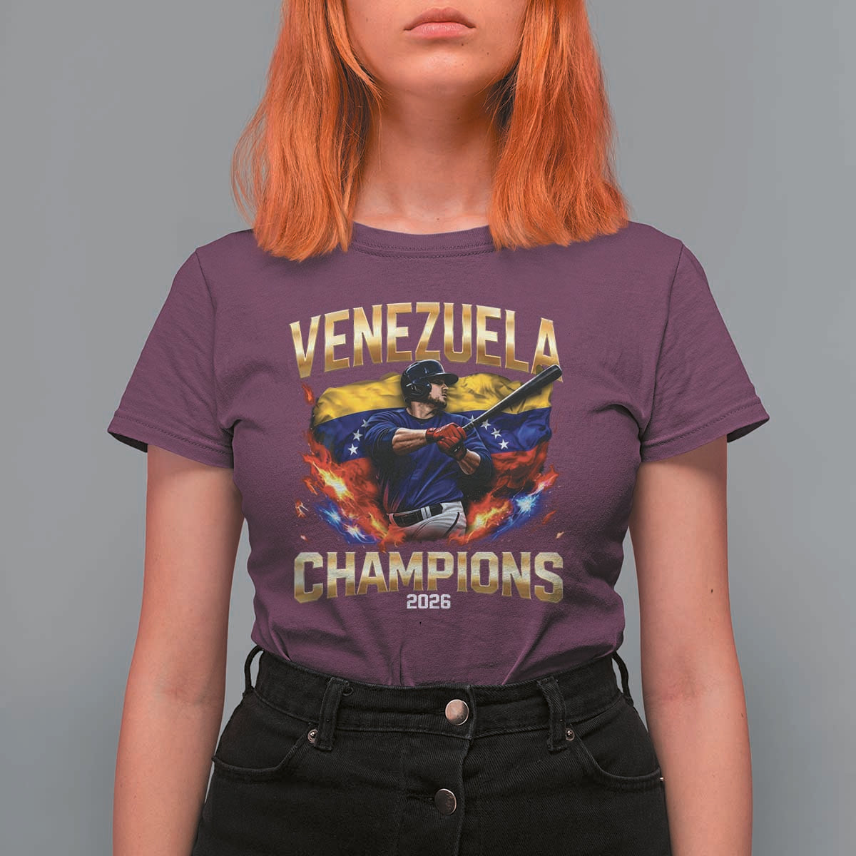 Venezuela Champions 2026 T Shirt For Women Beisbol Venezuelan Pride Flag Baseball Fans