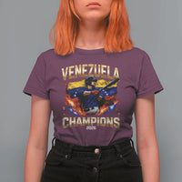 Venezuela Champions 2026 T Shirt For Women Beisbol Venezuelan Pride Flag Baseball Fans