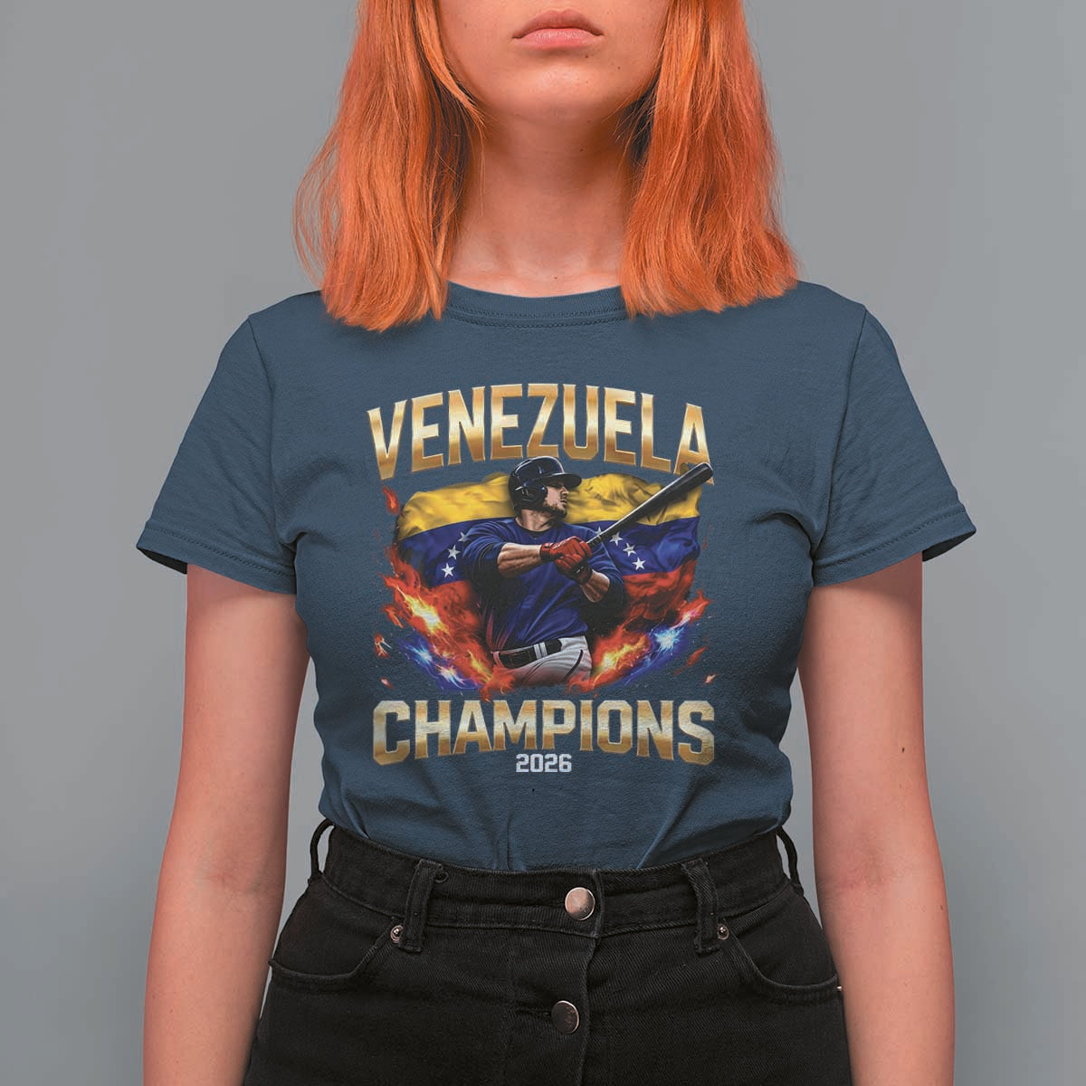 Venezuela Champions 2026 T Shirt For Women Beisbol Venezuelan Pride Flag Baseball Fans