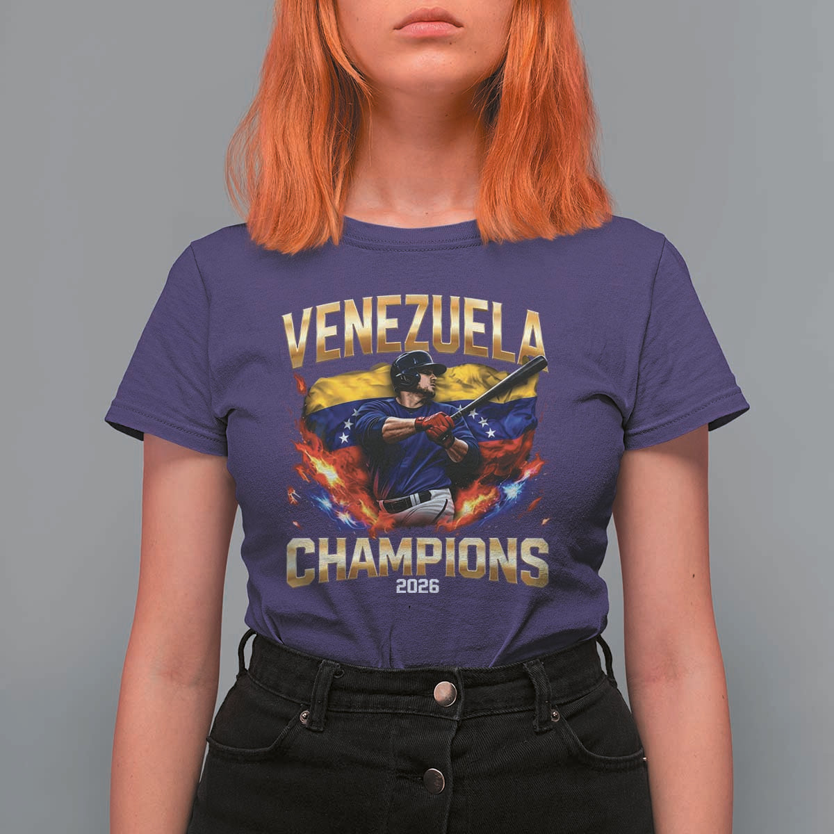 Venezuela Champions 2026 T Shirt For Women Beisbol Venezuelan Pride Flag Baseball Fans