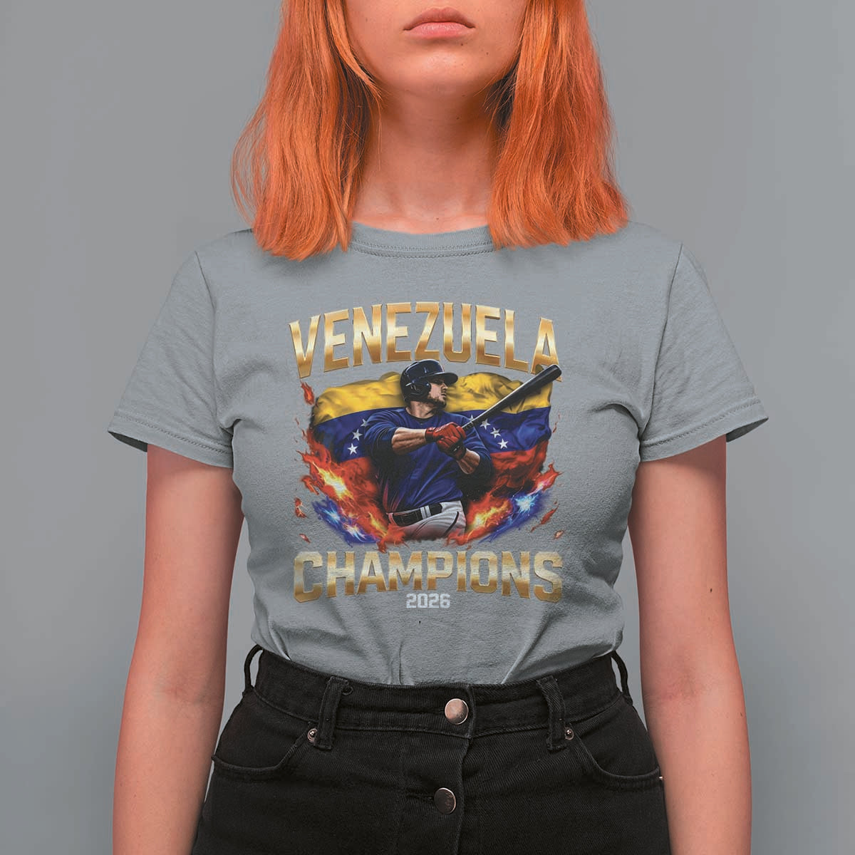 Venezuela Champions 2026 T Shirt For Women Beisbol Venezuelan Pride Flag Baseball Fans