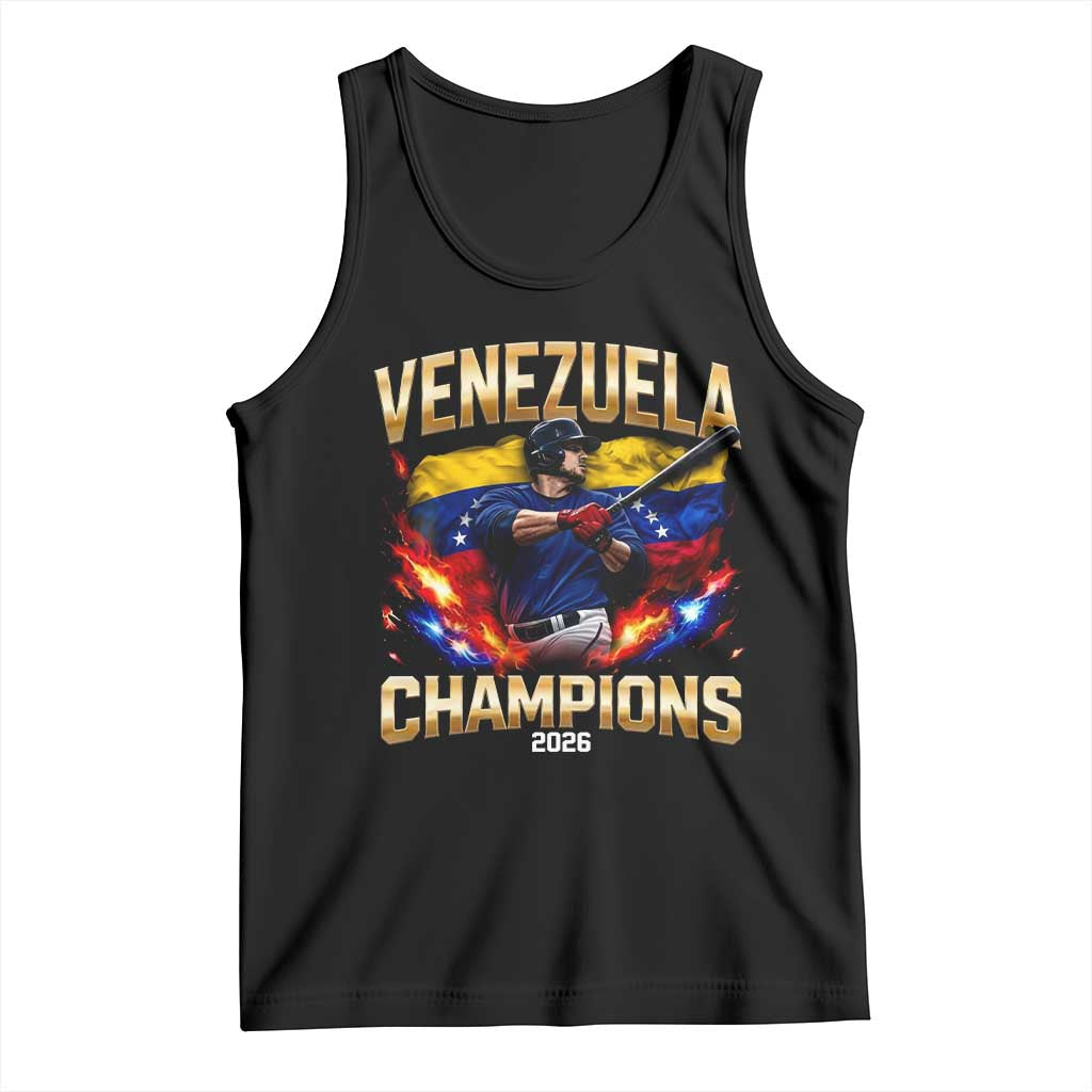 Venezuela Champions 2026 Tank Top Beisbol Venezuelan Pride Flag Baseball Fans