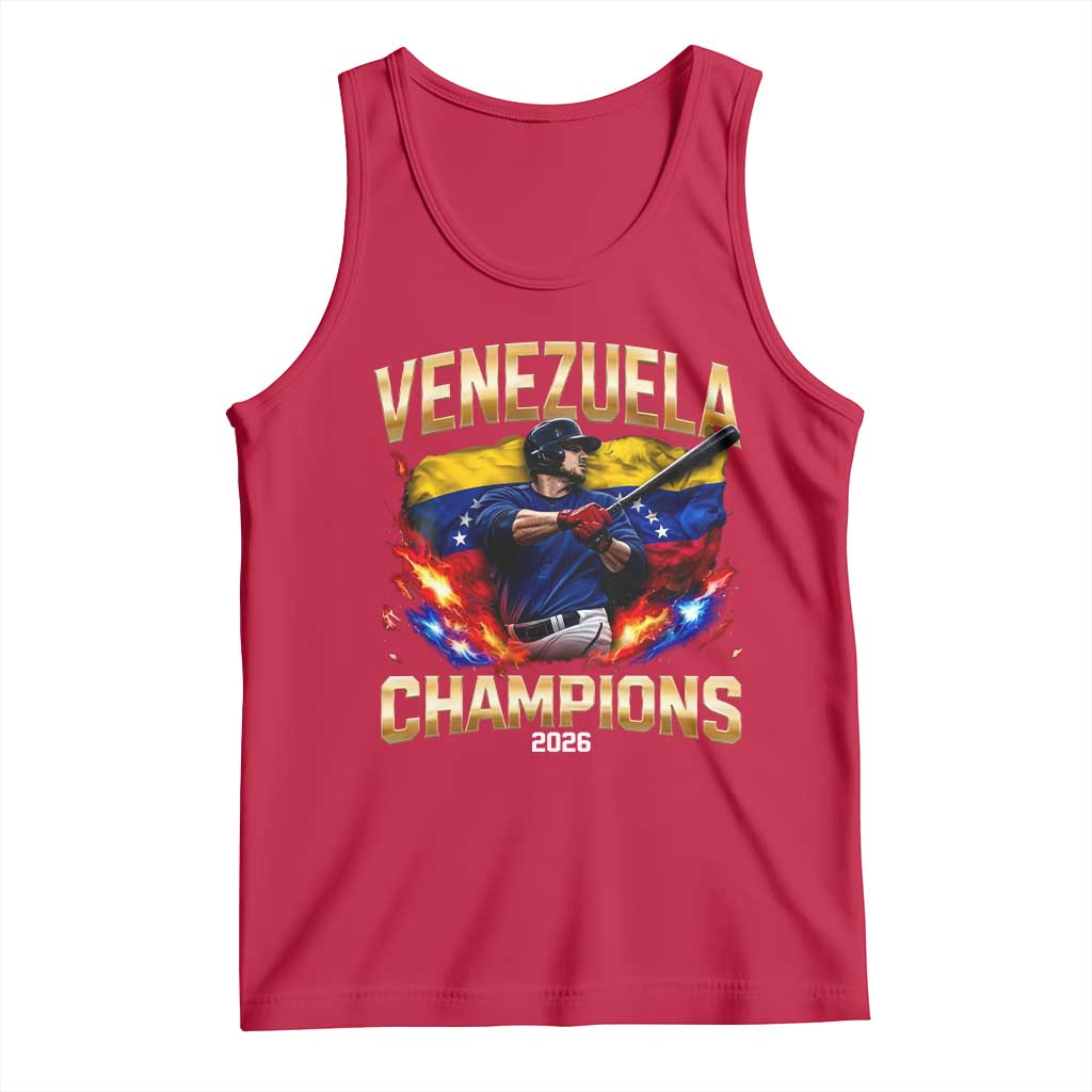 Venezuela Champions 2026 Tank Top Beisbol Venezuelan Pride Flag Baseball Fans