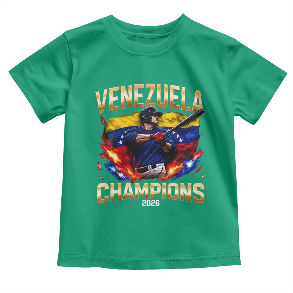 Venezuela Champions 2026 Toddler T Shirt Beisbol Venezuelan Pride Flag Baseball Fans