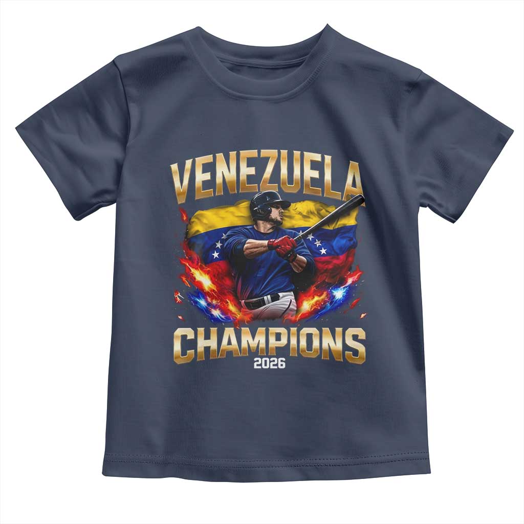 Venezuela Champions 2026 Toddler T Shirt Beisbol Venezuelan Pride Flag Baseball Fans