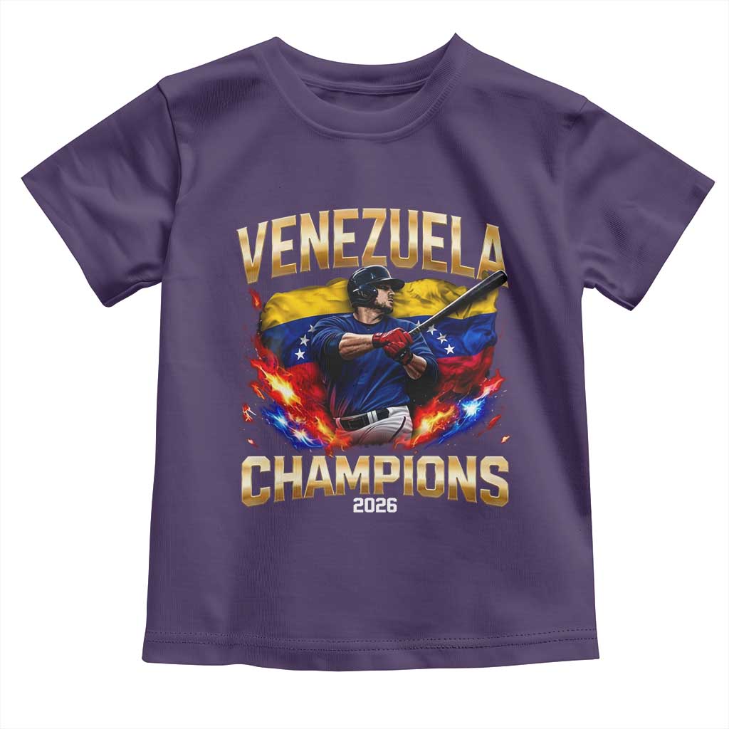 Venezuela Champions 2026 Toddler T Shirt Beisbol Venezuelan Pride Flag Baseball Fans