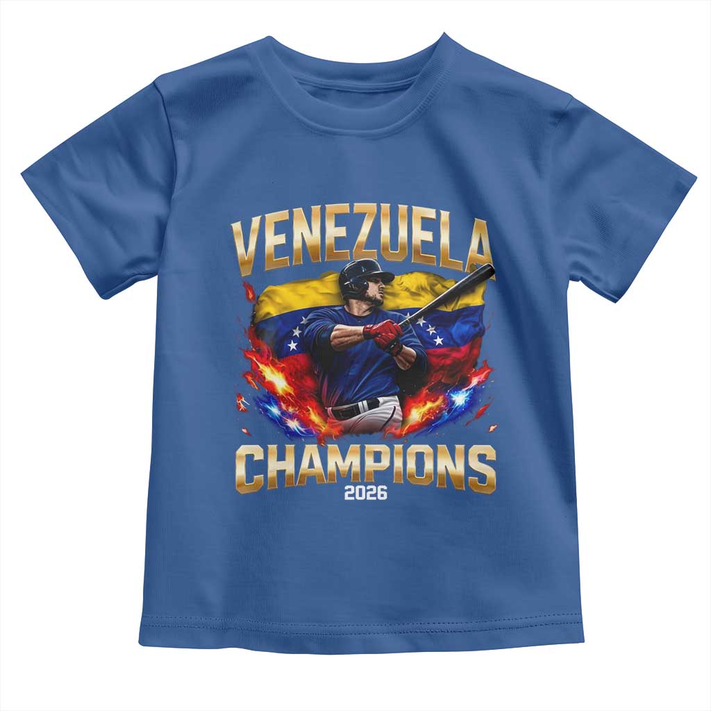 Venezuela Champions 2026 Toddler T Shirt Beisbol Venezuelan Pride Flag Baseball Fans