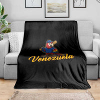 Venezuela Guacamaya Macaw Baseball Throw Blanket Venezuelan Pride Latino Beisbol Fans