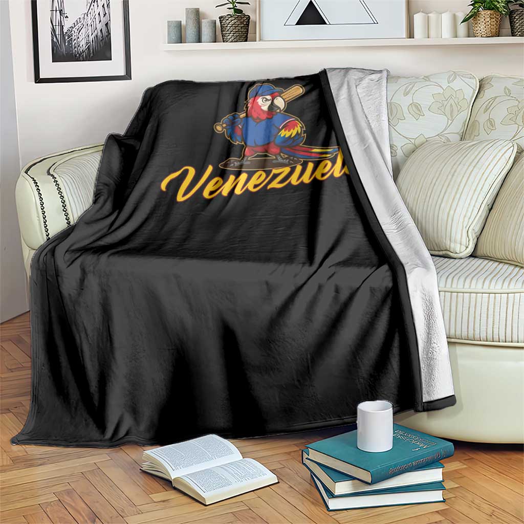 Venezuela Guacamaya Macaw Baseball Throw Blanket Venezuelan Pride Latino Beisbol Fans