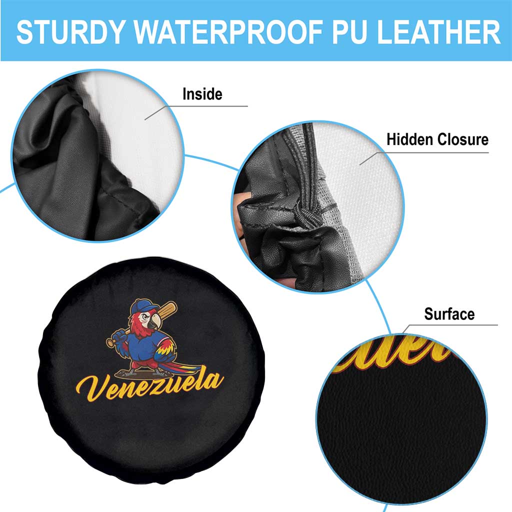 Venezuela Guacamaya Macaw Baseball Spare Tire Cover Venezuelan Pride Latino Beisbol Fans