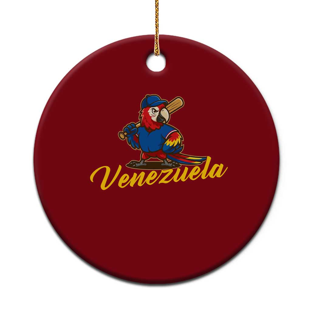 Venezuela Guacamaya Macaw Baseball Ceramic Ornament Venezuelan Pride Latino Beisbol Fans