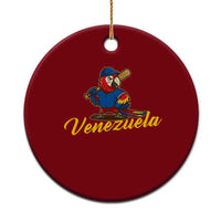 Venezuela Guacamaya Macaw Baseball Ceramic Ornament Venezuelan Pride Latino Beisbol Fans