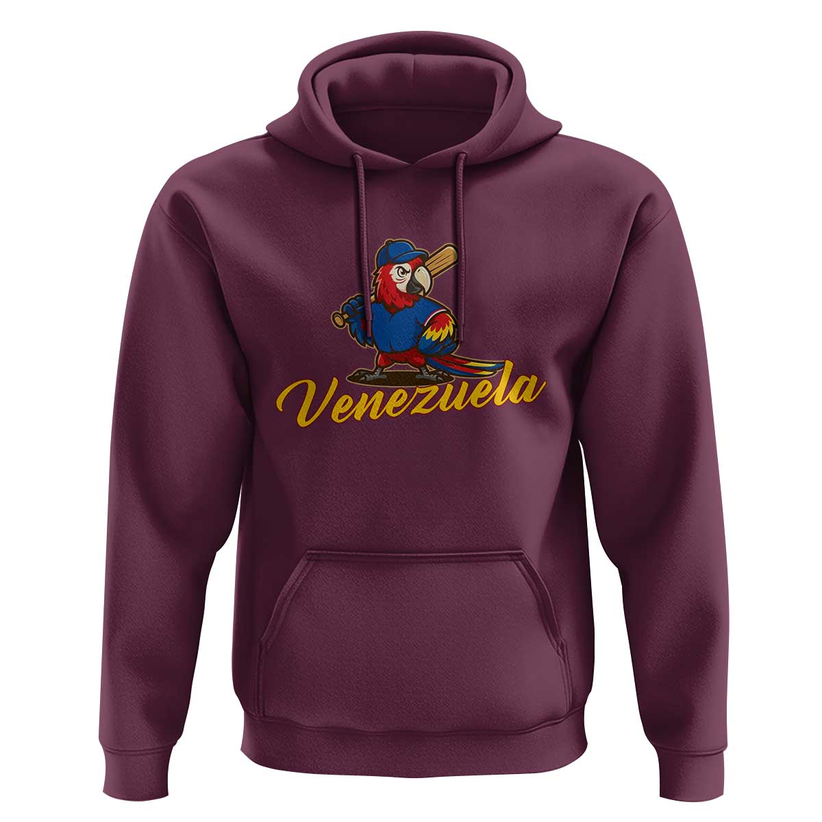 Venezuela Guacamaya Macaw Baseball Hoodie Venezuelan Pride Latino Beisbol Fans