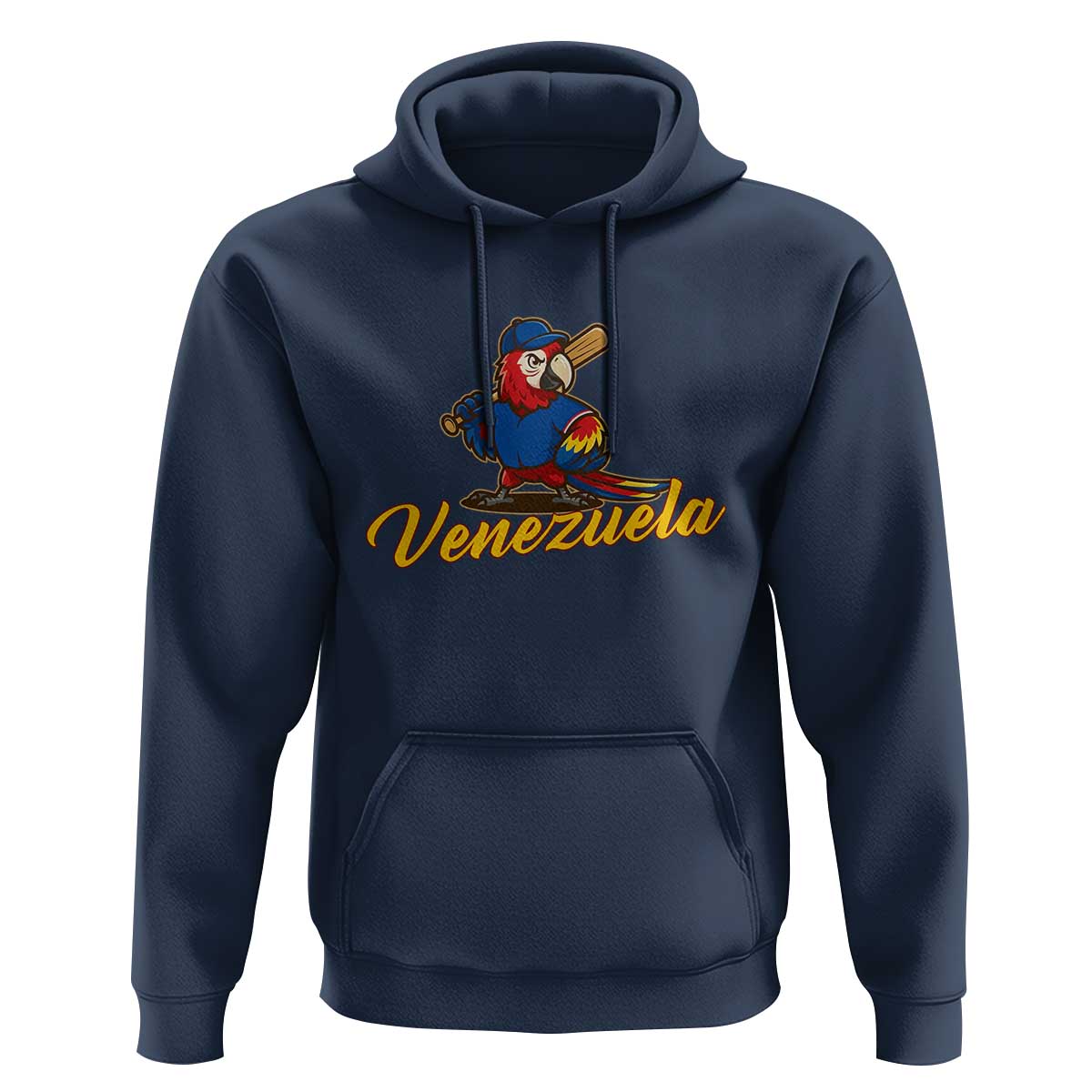 Venezuela Guacamaya Macaw Baseball Hoodie Venezuelan Pride Latino Beisbol Fans