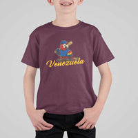 Venezuela Guacamaya Macaw Baseball T Shirt For Kid Venezuelan Pride Latino Beisbol Fans