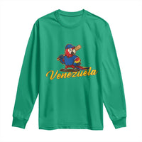 Venezuela Guacamaya Macaw Baseball Long Sleeve Shirt Venezuelan Pride Latino Beisbol Fans