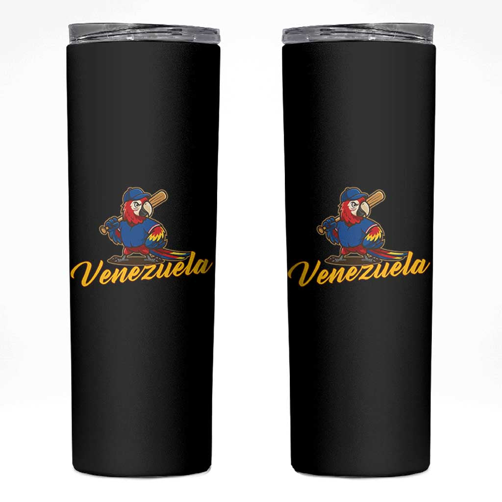 Venezuela Guacamaya Macaw Baseball Skinny Tumbler Venezuelan Pride Latino Beisbol Fans