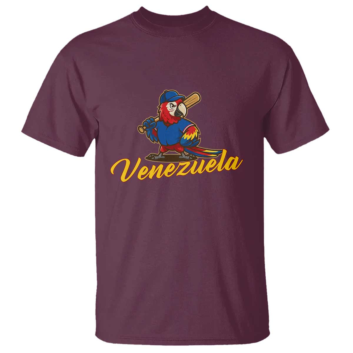 Venezuela Guacamaya Macaw Baseball T Shirt Venezuelan Pride Latino Beisbol Fans