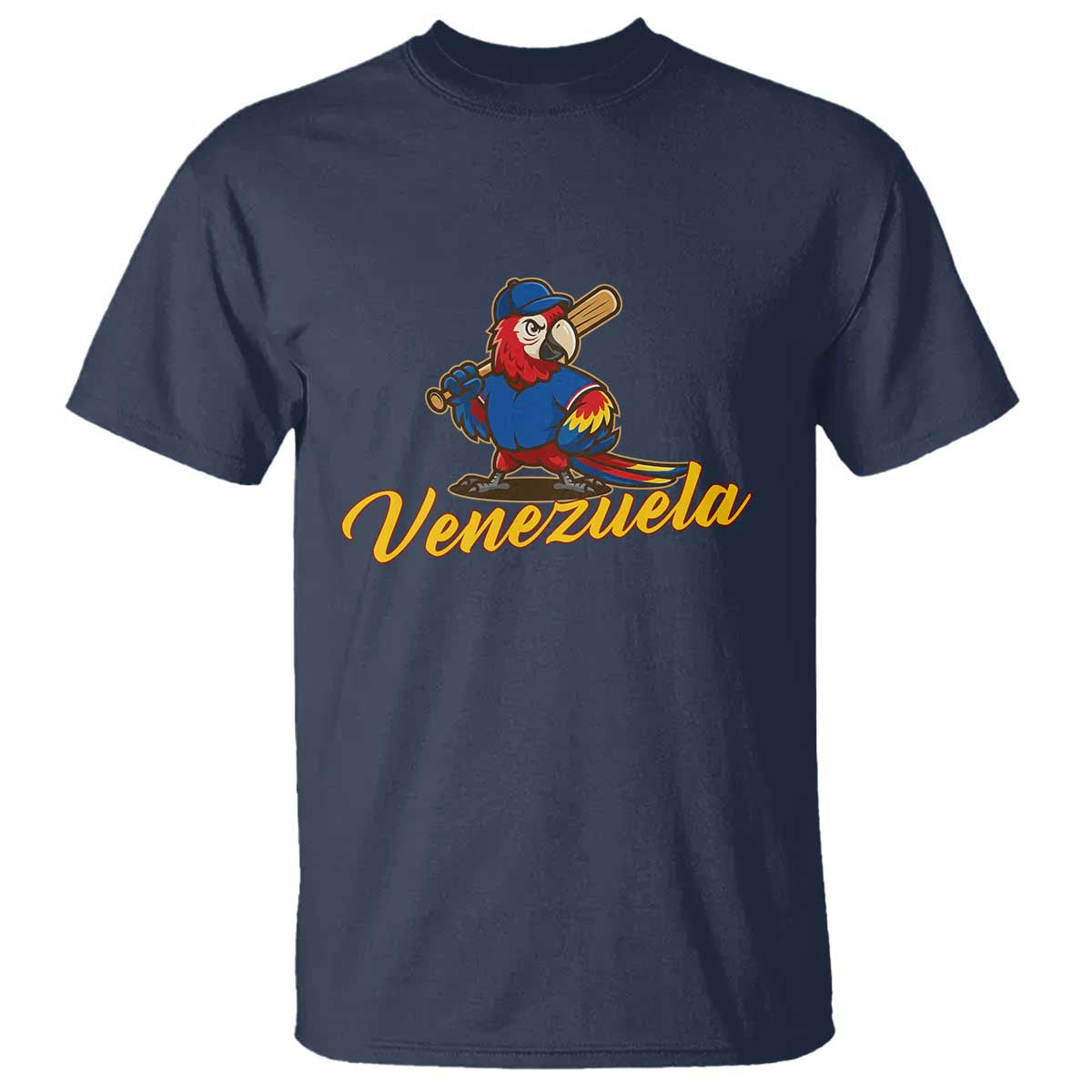 Venezuela Guacamaya Macaw Baseball T Shirt Venezuelan Pride Latino Beisbol Fans