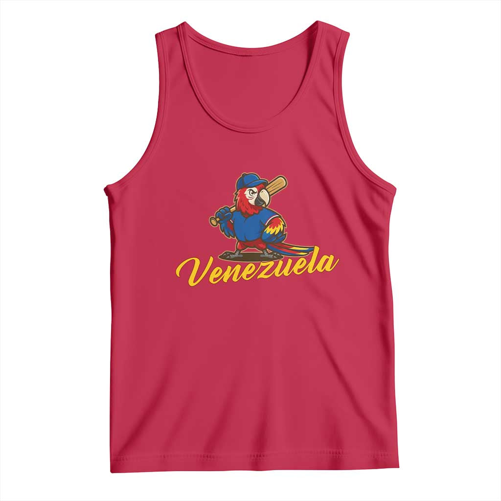Venezuela Guacamaya Macaw Baseball Tank Top Venezuelan Pride Latino Beisbol Fans