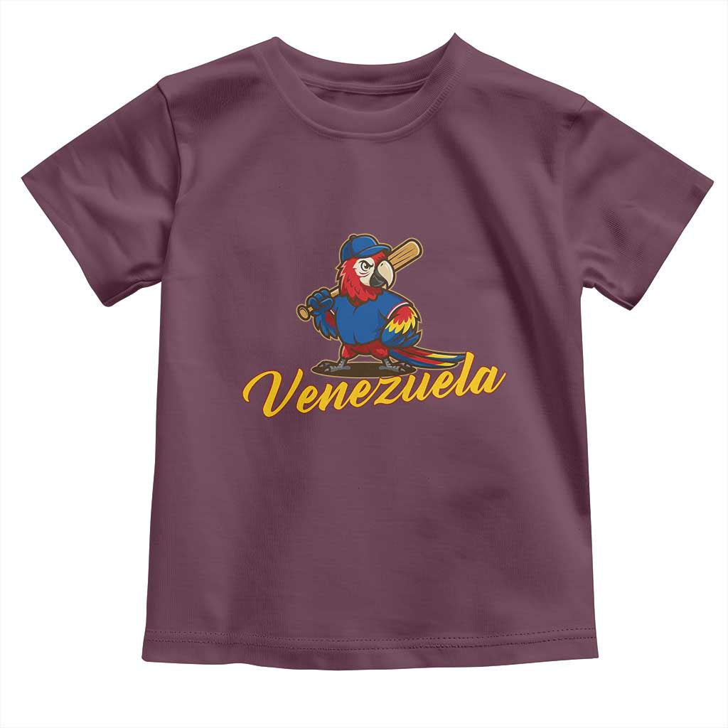 Venezuela Guacamaya Macaw Baseball Toddler T Shirt Venezuelan Pride Latino Beisbol Fans