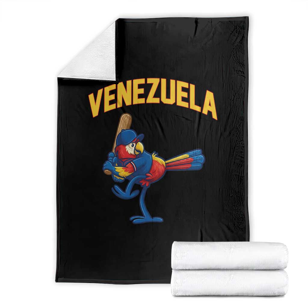 Venezuela Baseball Macaw Batter Throw Blanket Ara Macao Guacamaya Venezuelan Pride