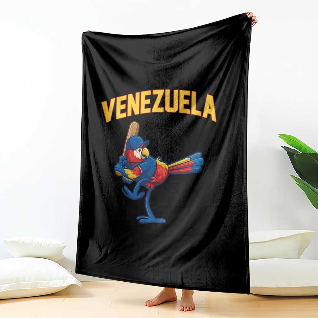 Venezuela Baseball Macaw Batter Throw Blanket Ara Macao Guacamaya Venezuelan Pride