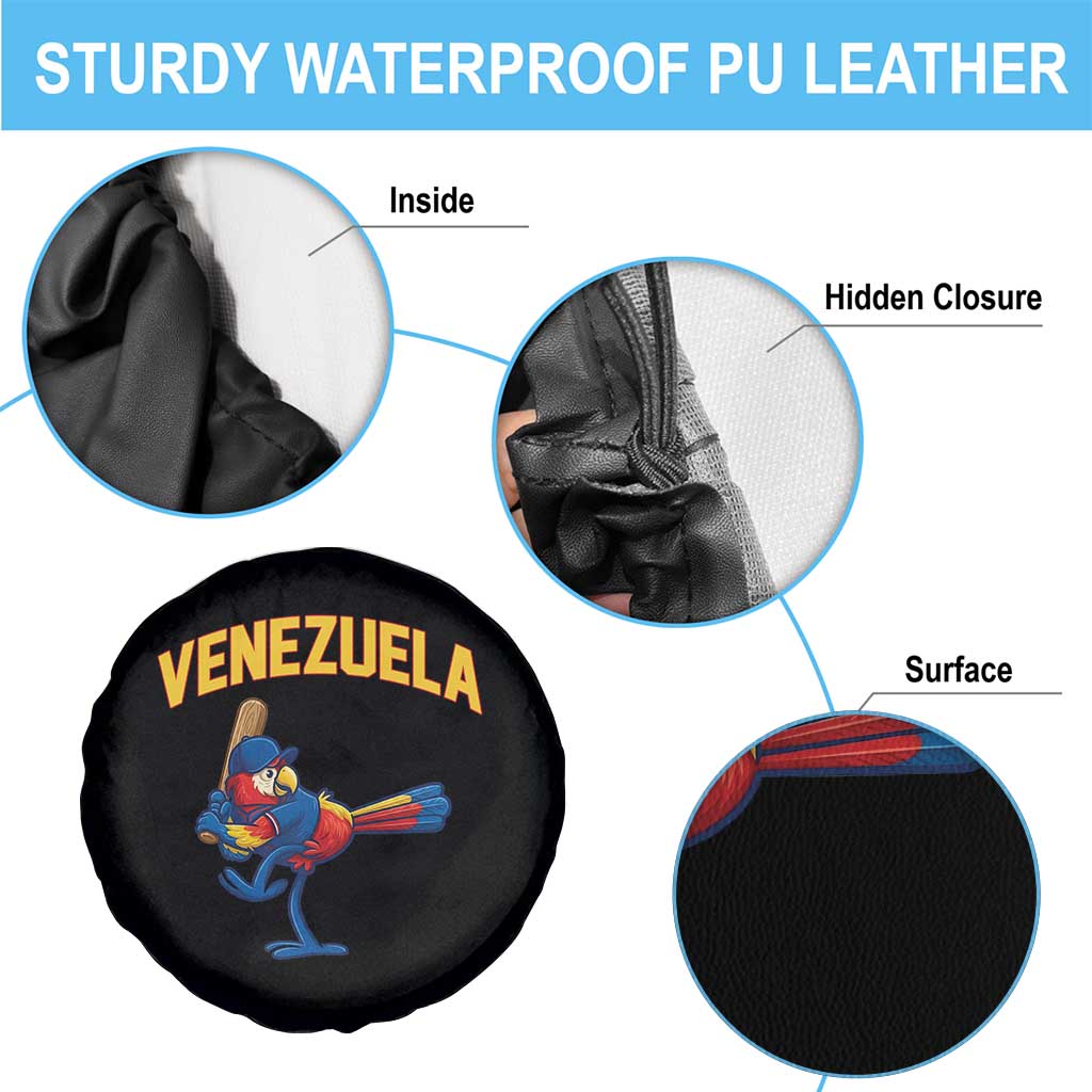 Venezuela Baseball Macaw Batter Spare Tire Cover Ara Macao Guacamaya Venezuelan Pride
