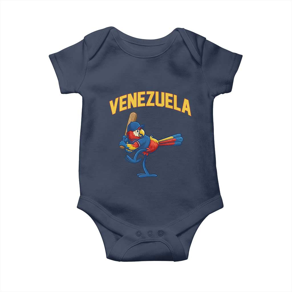 Venezuela Baseball Macaw Batter Baby Onesie Ara Macao Guacamaya Venezuelan Pride